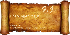 Fata Györgyi névjegykártya